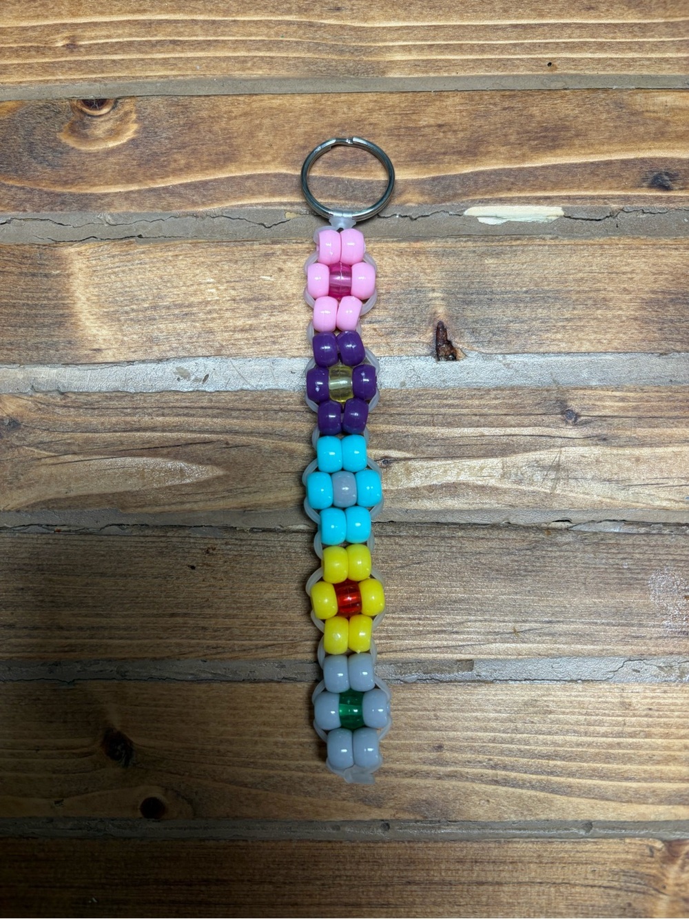 Handmade Beaded Flower Keychain